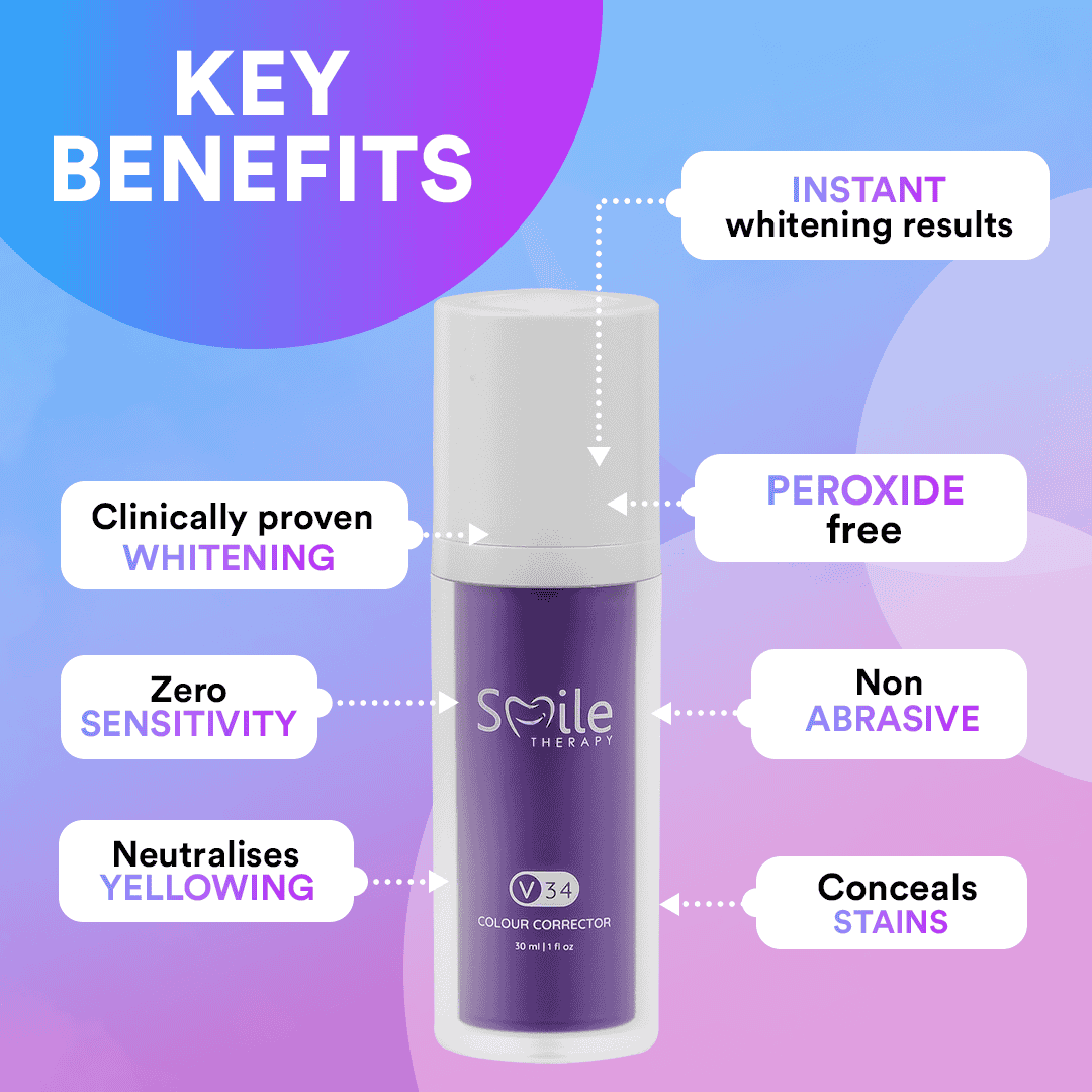 V34 Kleurcorrectorserum | Paarse Tanden Whitening Tandpasta DP2