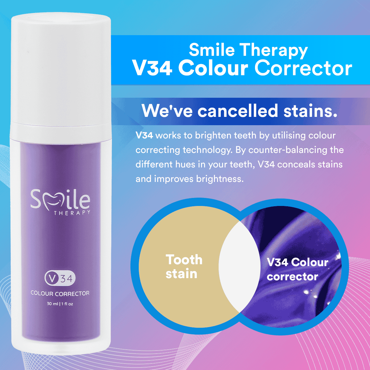 V34 Kleurcorrectorserum | Paarse Tanden Whitening Tandpasta DP2