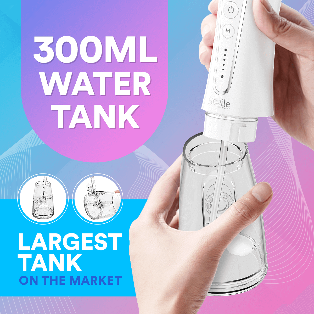 Efficient Water Flosser: Portable Oral Irrigator, Long Battery Life, 3 Pressure Settings, Ideal for Braces & Gum Care DP7