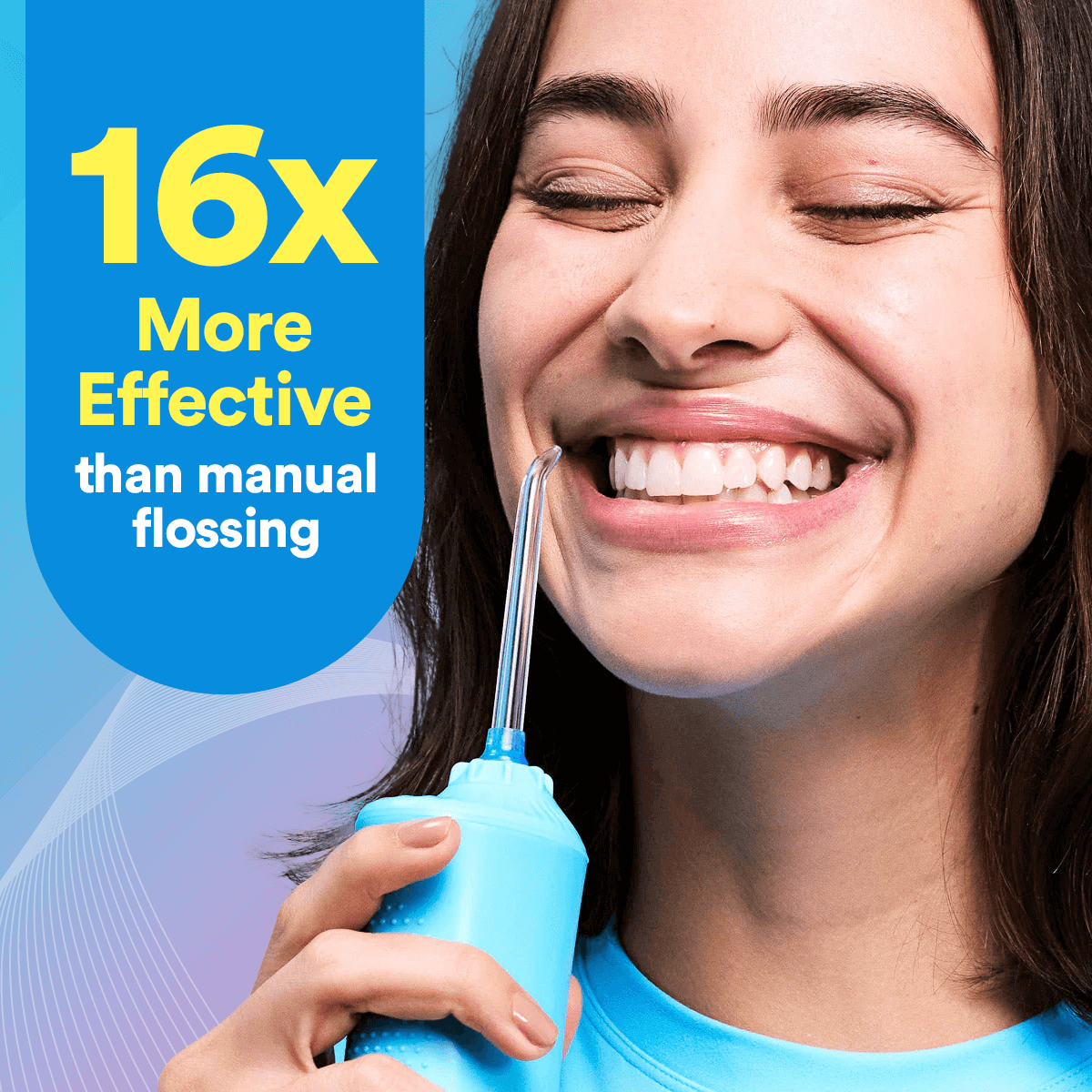 Efficient Water Flosser: Portable Oral Irrigator, Long Battery Life, 3 Pressure Settings, Ideal for Braces & Gum Care DP7