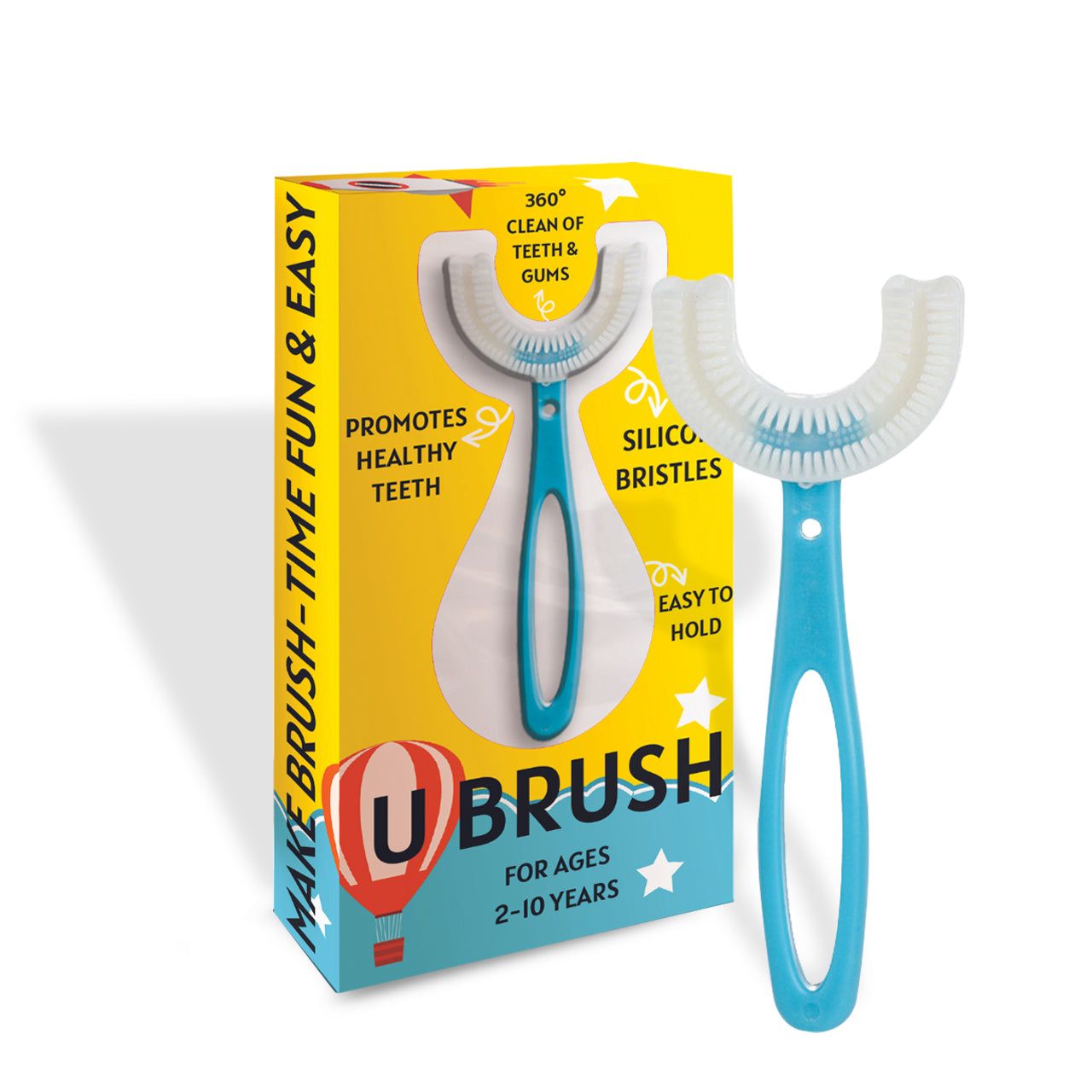 Kids Silicone U Brush: Gentle U-Shaped Toothbrush, Easy & Fun to Use, BPA-Free, Soft Bristles for Children’s Oral Care DP7