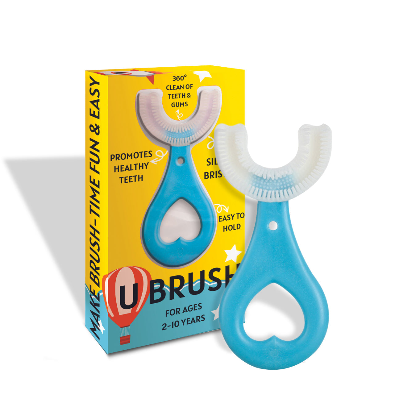 Kids Silicone U Brush: Gentle U-Shaped Toothbrush, Easy & Fun to Use, BPA-Free, Soft Bristles for Children’s Oral Care DP7